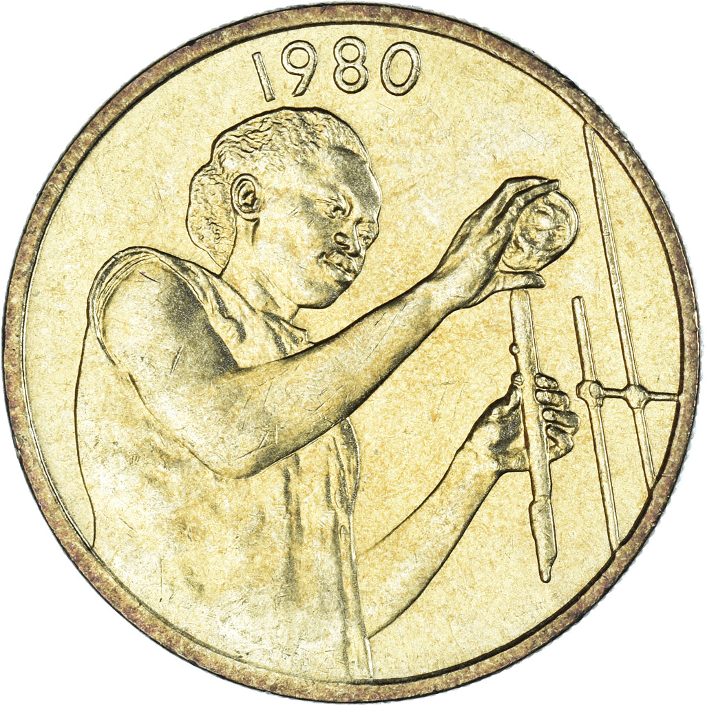 Coin, West African States, 25 Francs, 1980