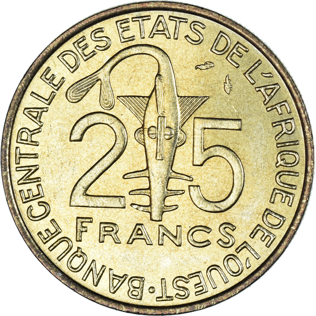 Coin, West African States, 25 Francs, 1980