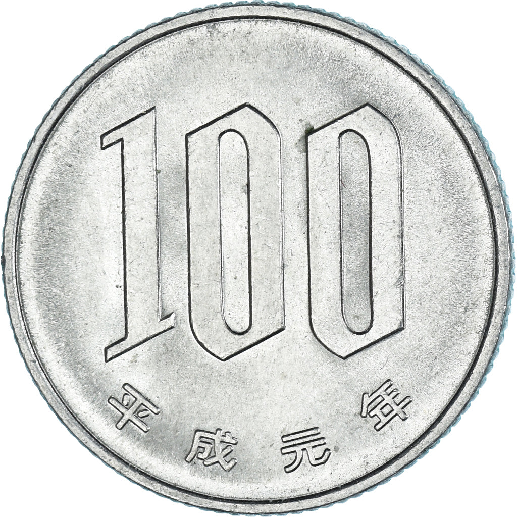 Monnaie, Japon, 100 Yen, 1989