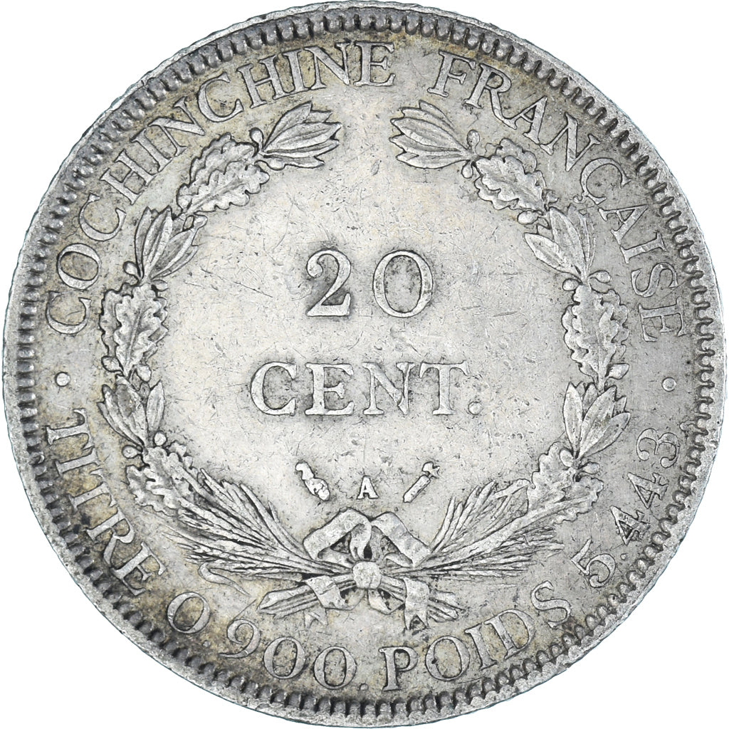 Moneta, Kochinchina, 20 Cent, 1884