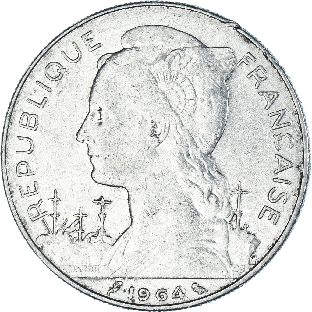 Moneta, Reunion, 100 Francs, 1964