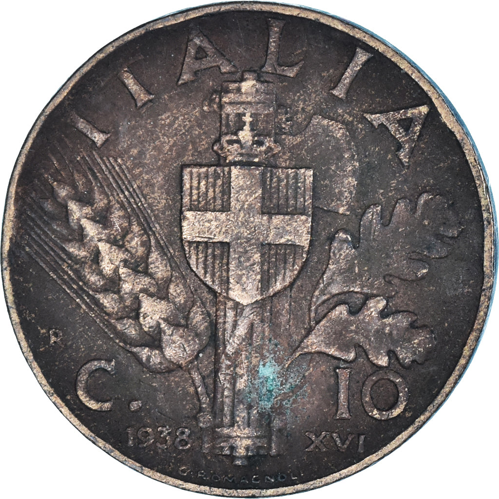 Münze, Italien, 10 Centesimi, 1938