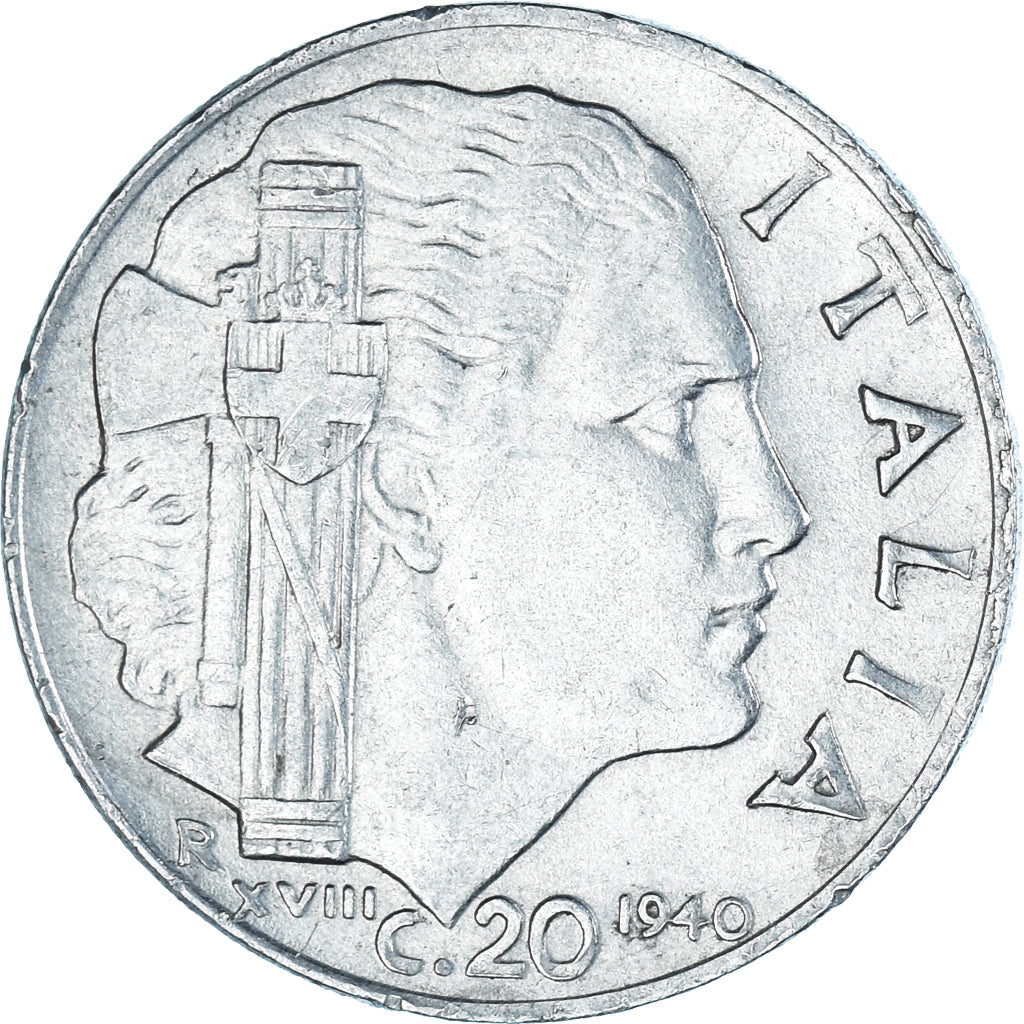 Munten, Italië, 20 Centesimi, 1940