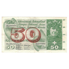 Geldschein, Schweiz, 50 Franken, 1972, 1972-01-24, KM:48l, SS