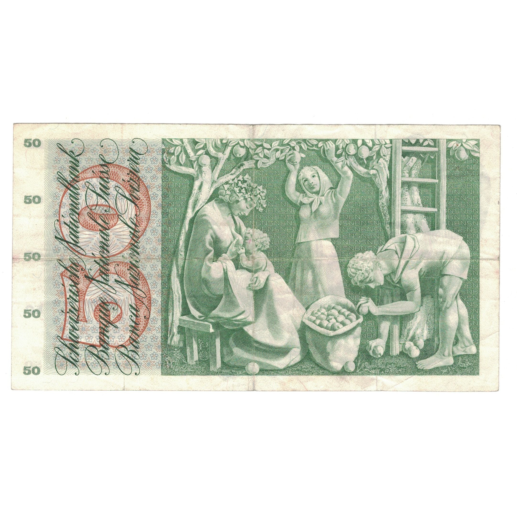 Banknote, Switzerland, 50 Franken, 1972, 1972-01-24, KM:48l, EF(40-45)