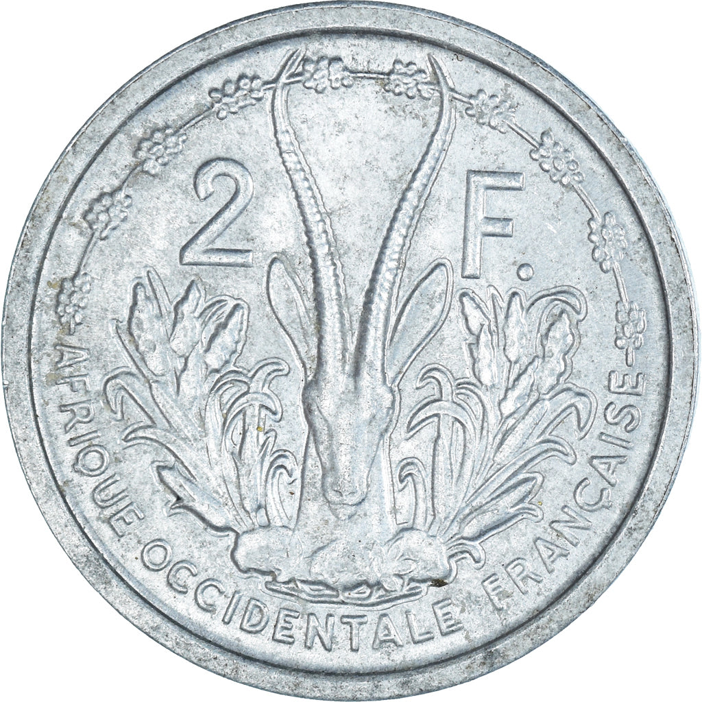 Coin, French West Africa, 2 Francs, 1948