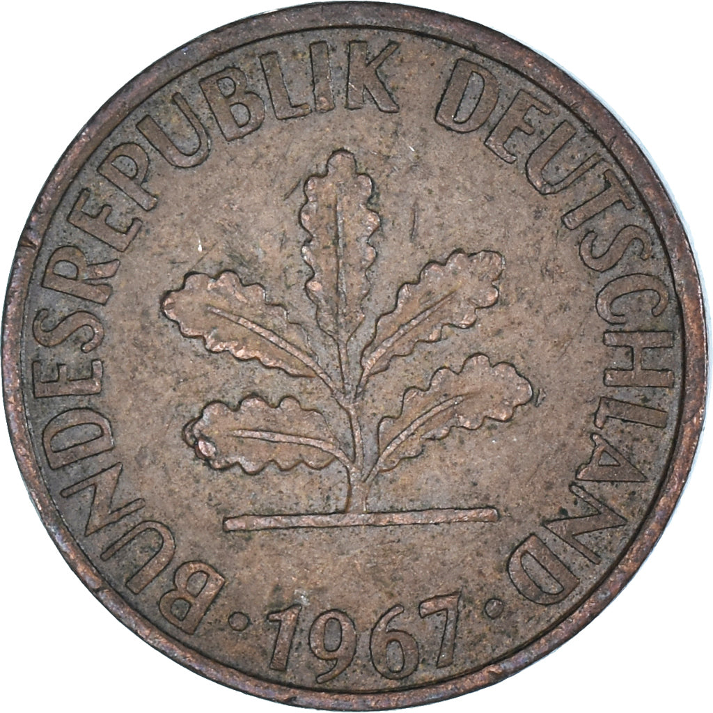 Munten, Duitsland, Pfennig, 1967