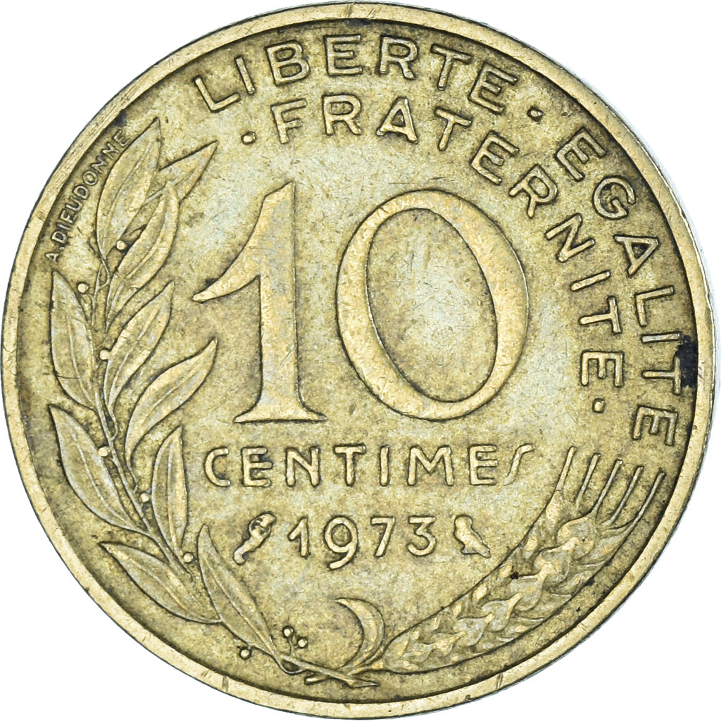 Münze, Frankreich, 10 Centimes, 1973