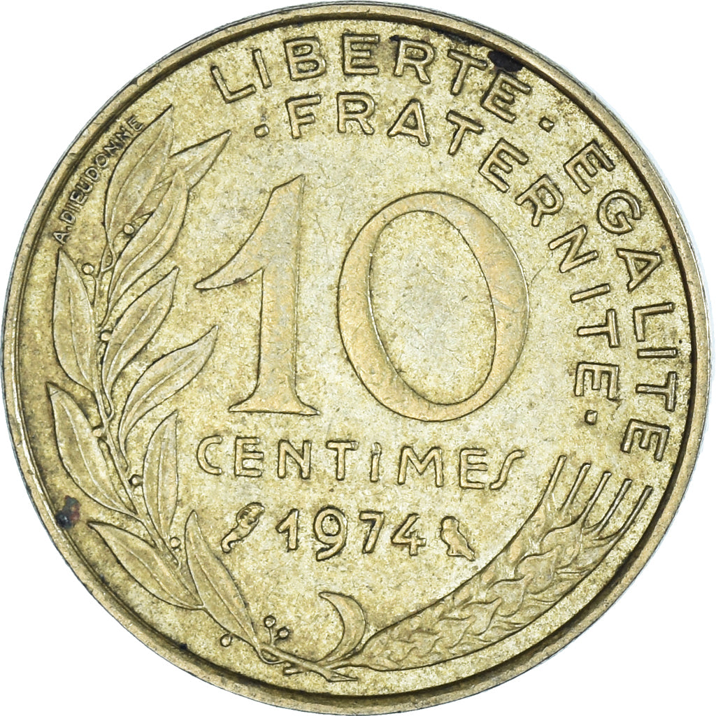 Moneta, Francia, 10 Centimes, 1974