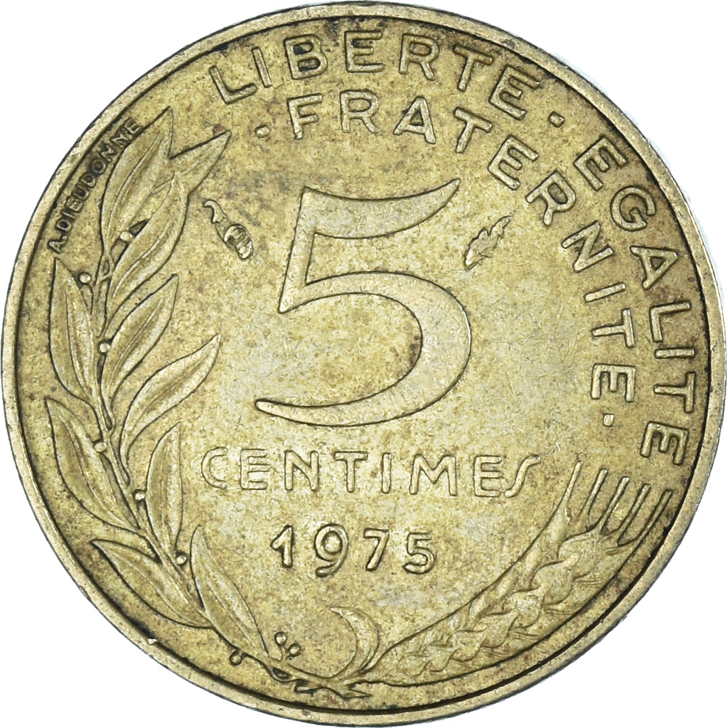 Moneta, Francia, 5 Centimes, 1975