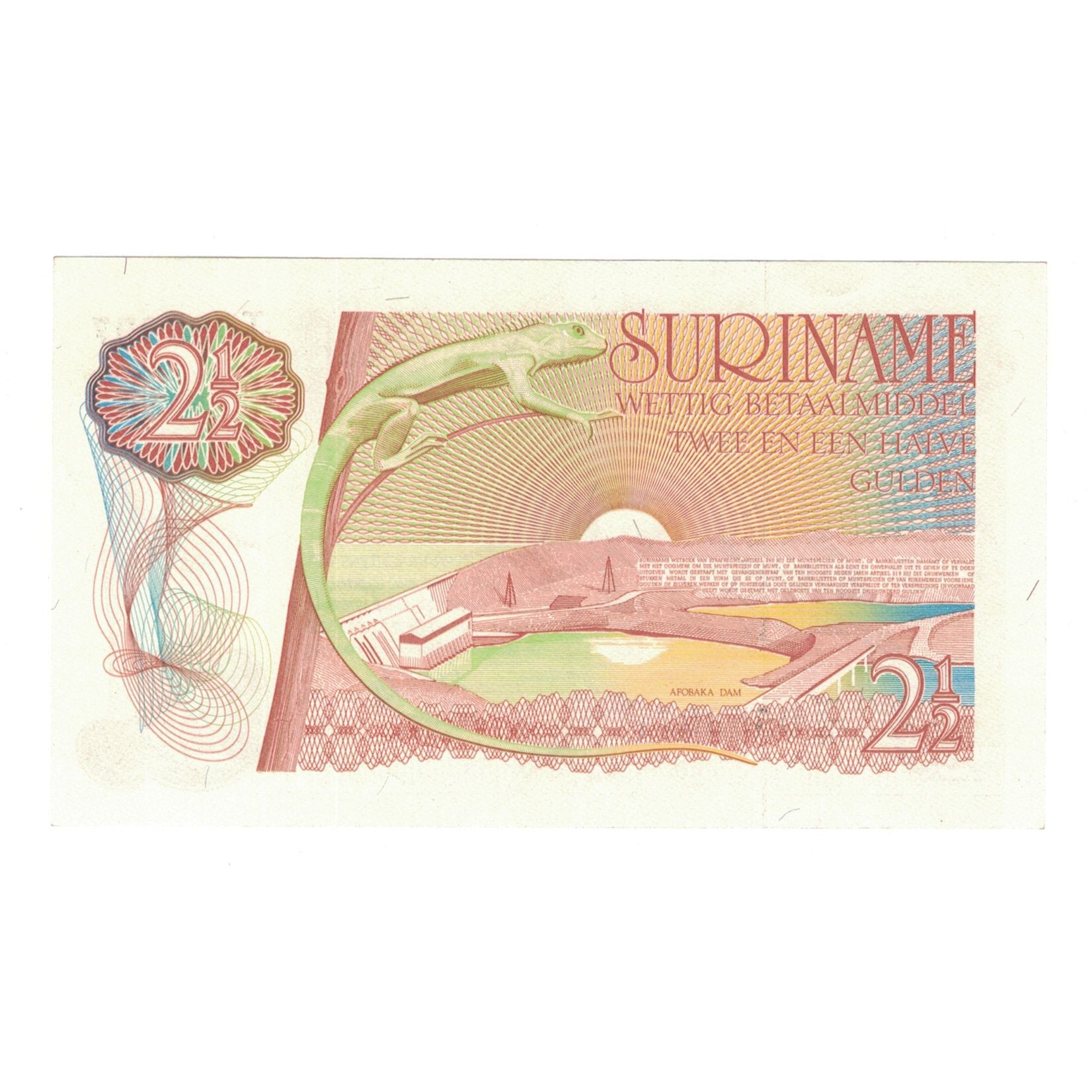 Nota, Suriname, 2 1/2 Gulden, 1985, 1985-11-01, KM:119a, UNC(65-70)