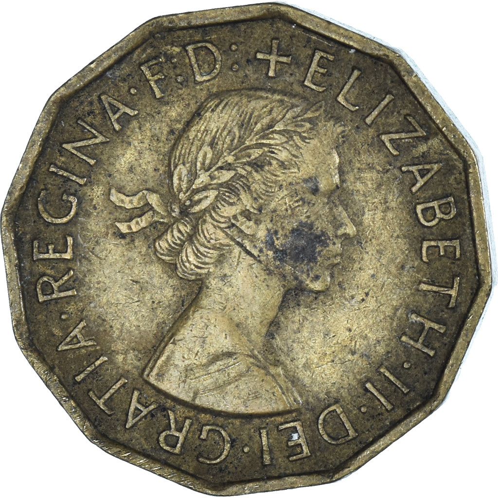 Coin, Great Britain, 3 Pence, 1954