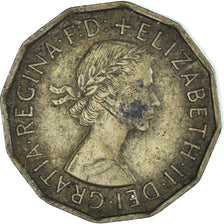 Coin, Great Britain, 3 Pence, 1954