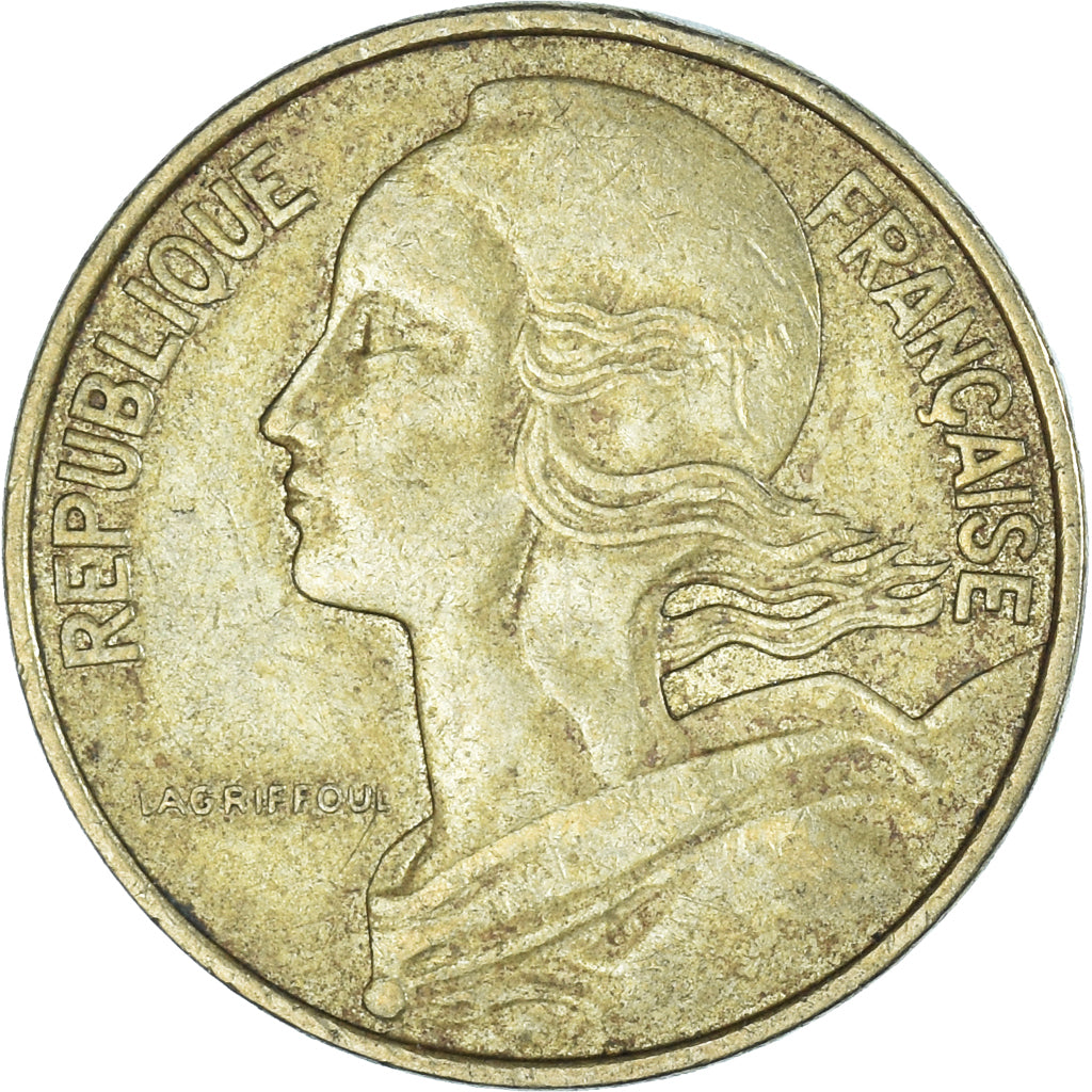 Moneta, Francja, 10 Centimes, 1977