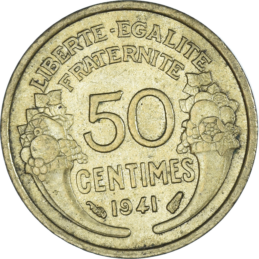 Moneta, Francja, 50 Centimes, 1941