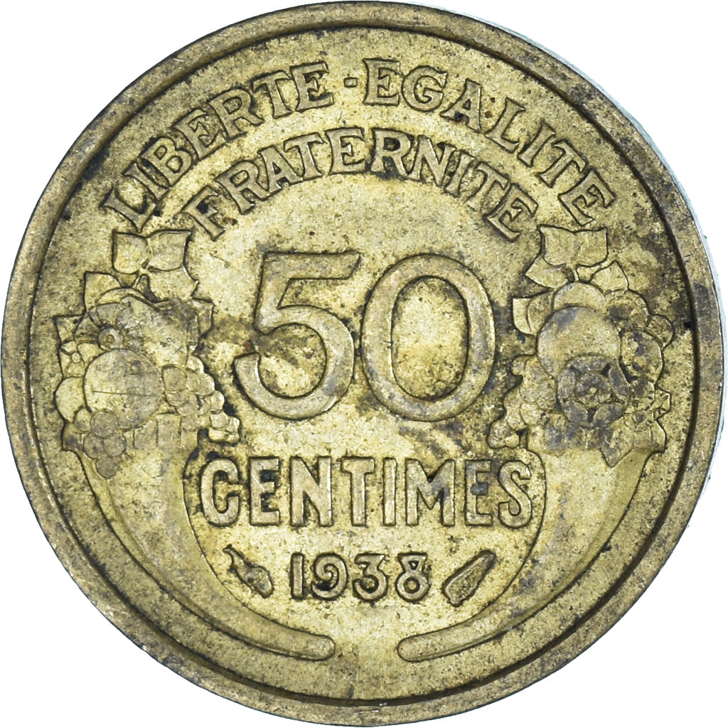 Moneta, Francia, 50 Centimes, 1938