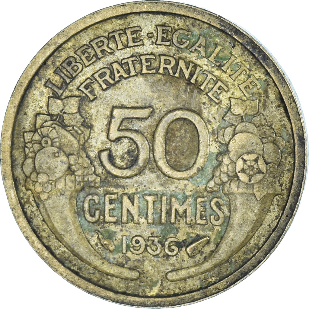 Münze, Frankreich, 50 Centimes, 1936
