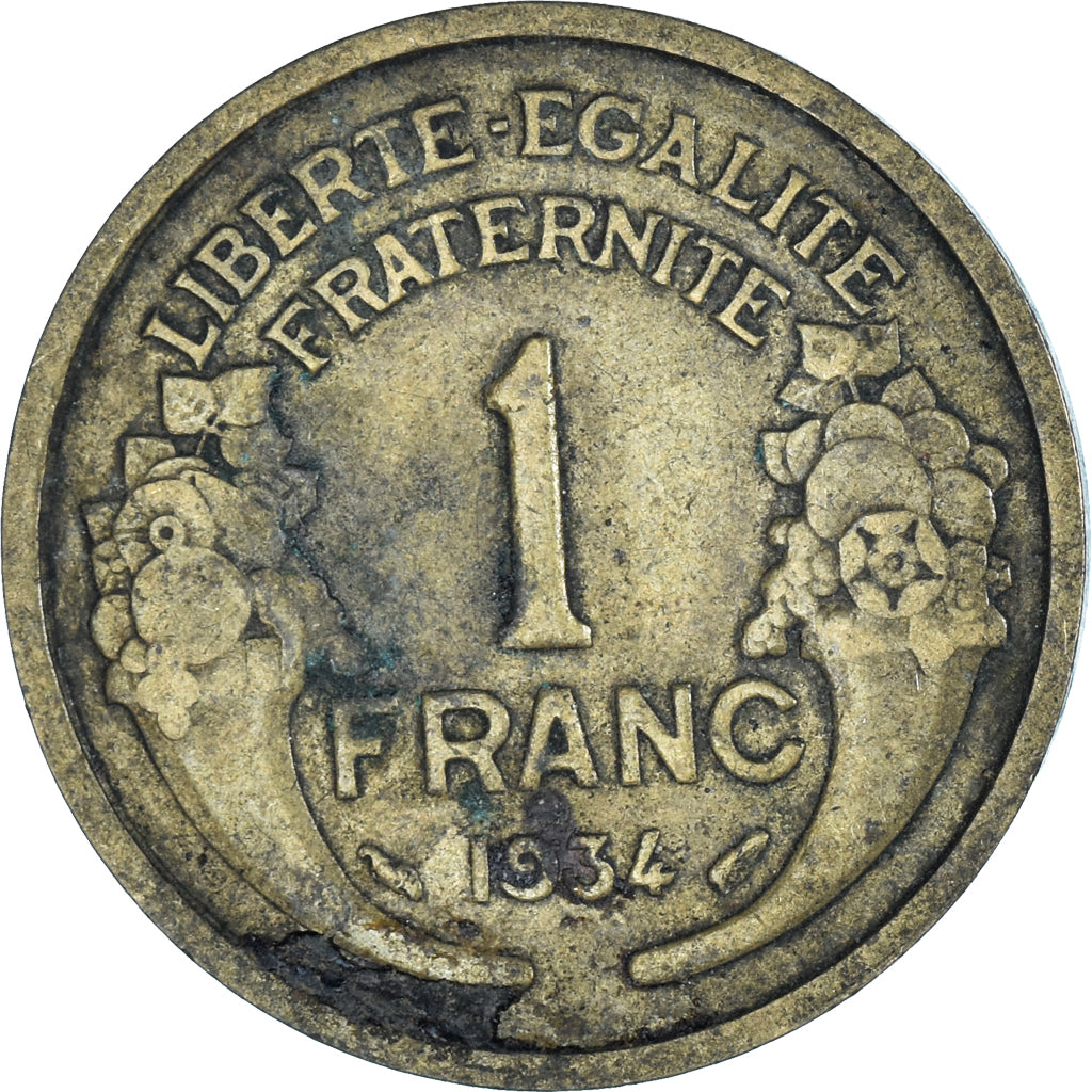 Coin, France, Franc, 1934