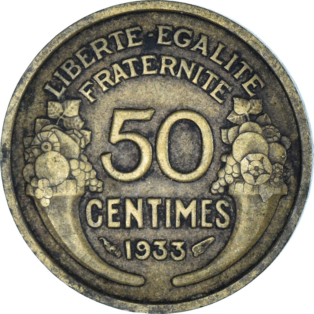 Moeda, França, 50 Centimes, 1933