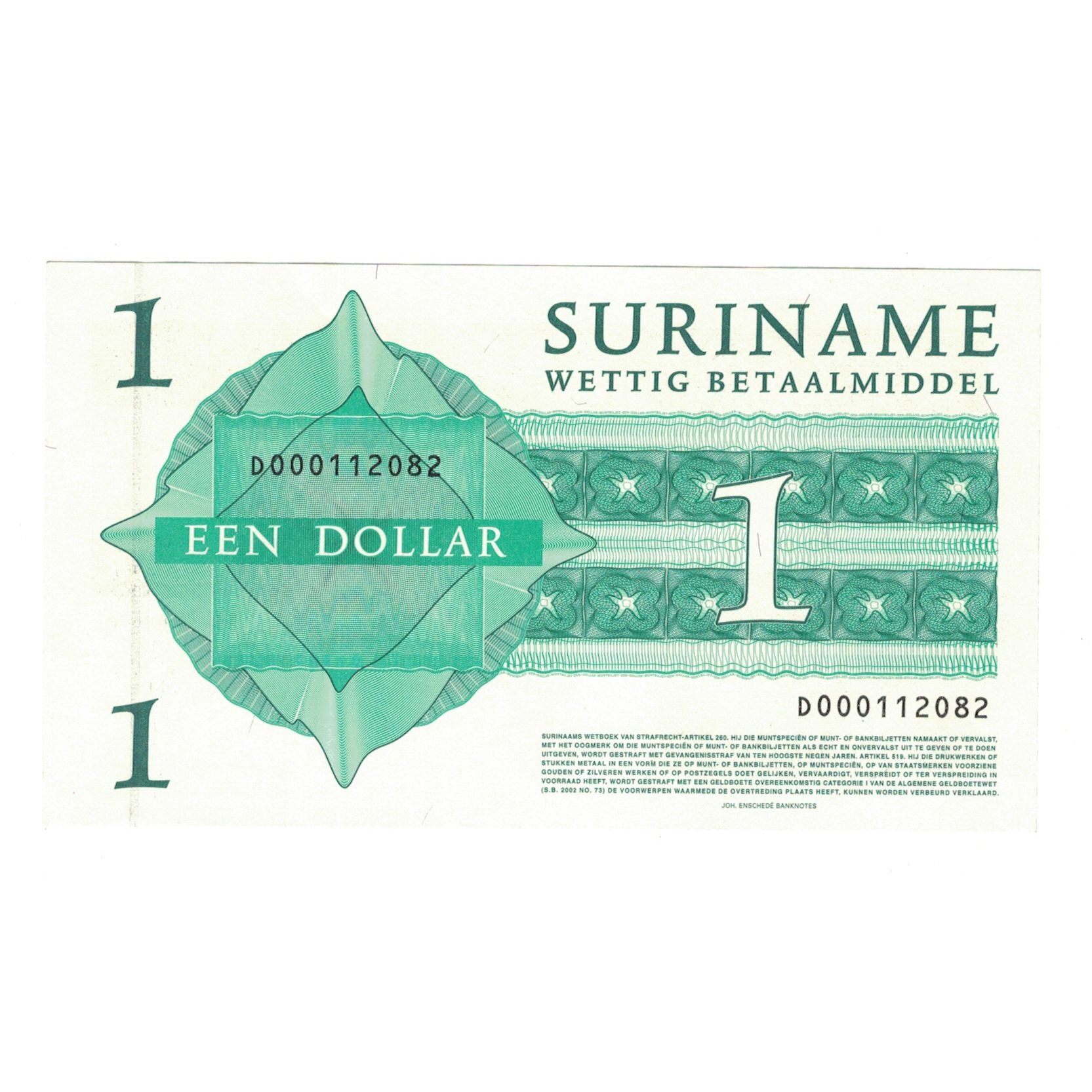 Banknote, Surinam, 1 Dollar, 2004, 2004-01-01, KM:155, UNC(65-70)