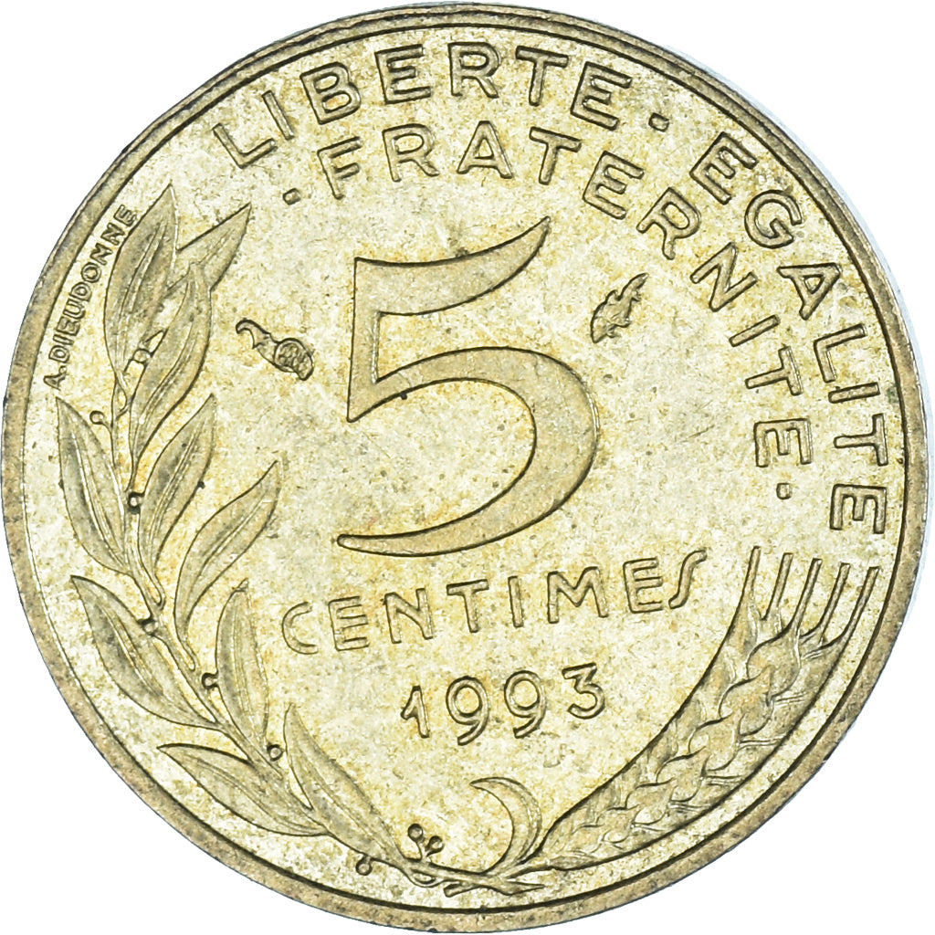 Moneta, Francia, 5 Centimes, 1993