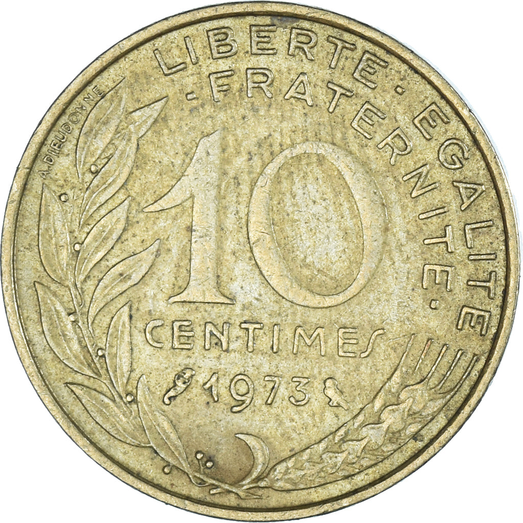 Coin, France, 10 Centimes, 1973