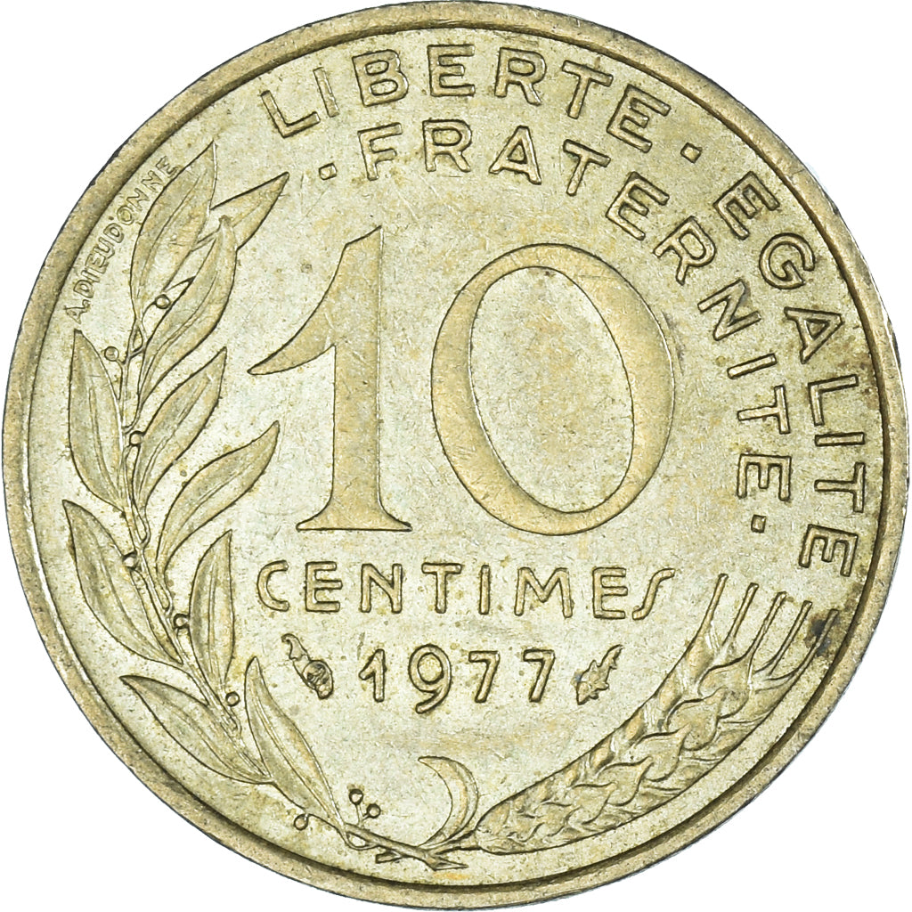 Moneta, Francia, 10 Centimes, 1977