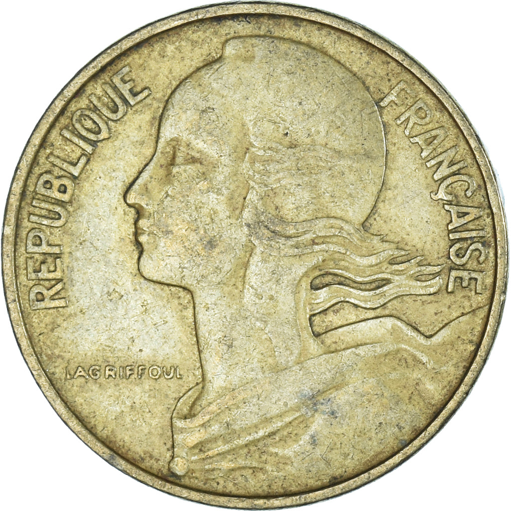 Moneta, Francja, 10 Centimes, 1973