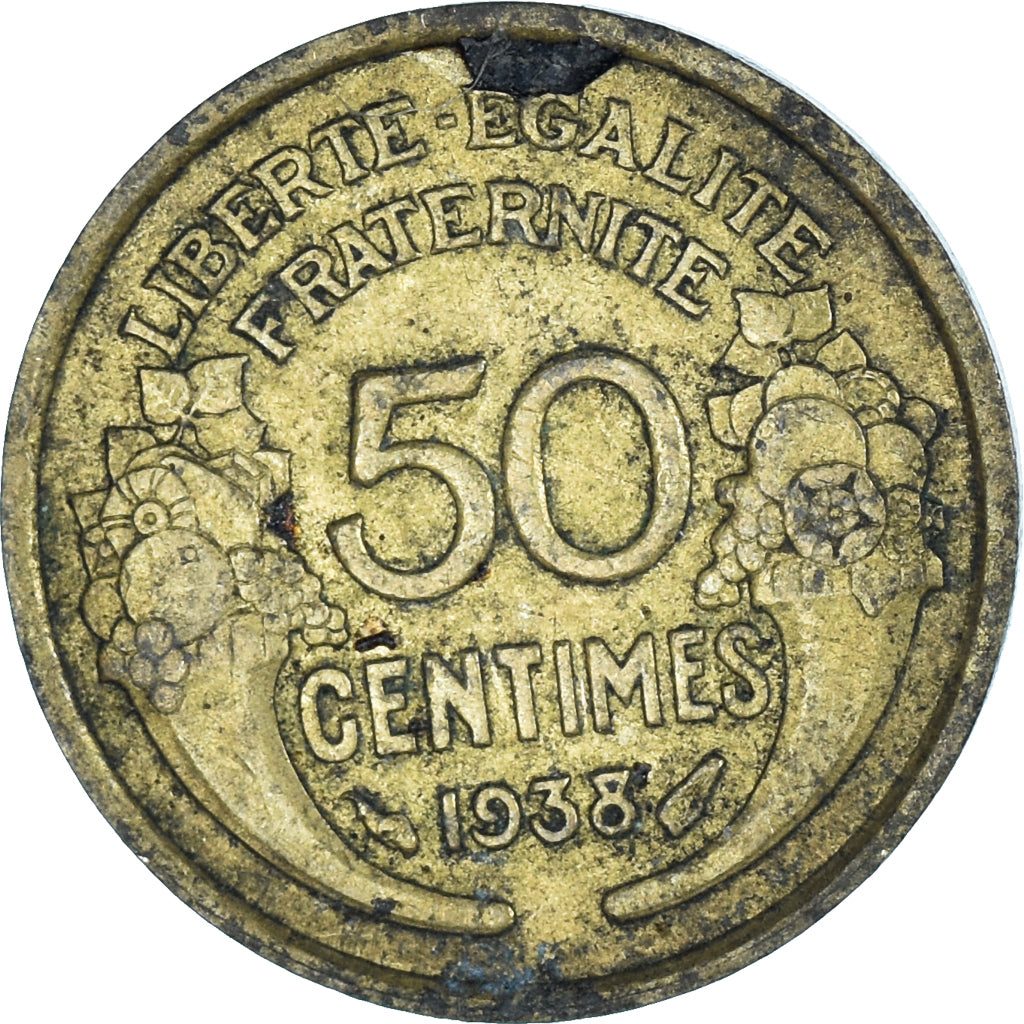 Coin, France, 50 Centimes, 1938