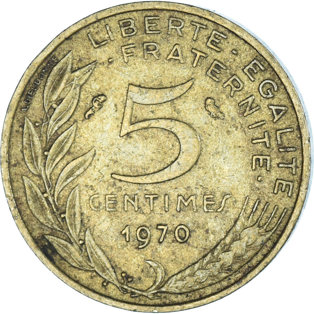 Coin, France, 5 Centimes, 1970