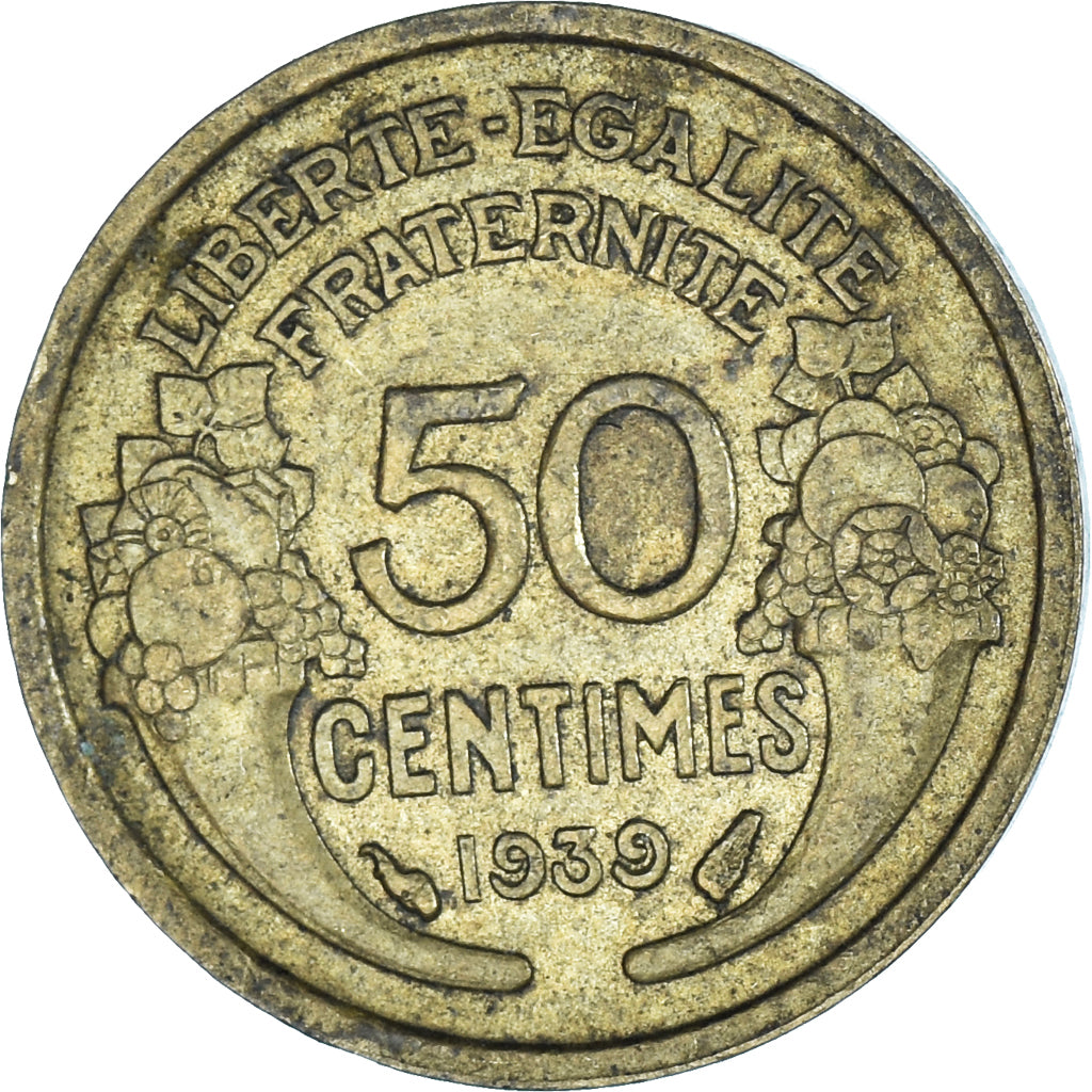 Münze, Frankreich, 50 Centimes, 1939