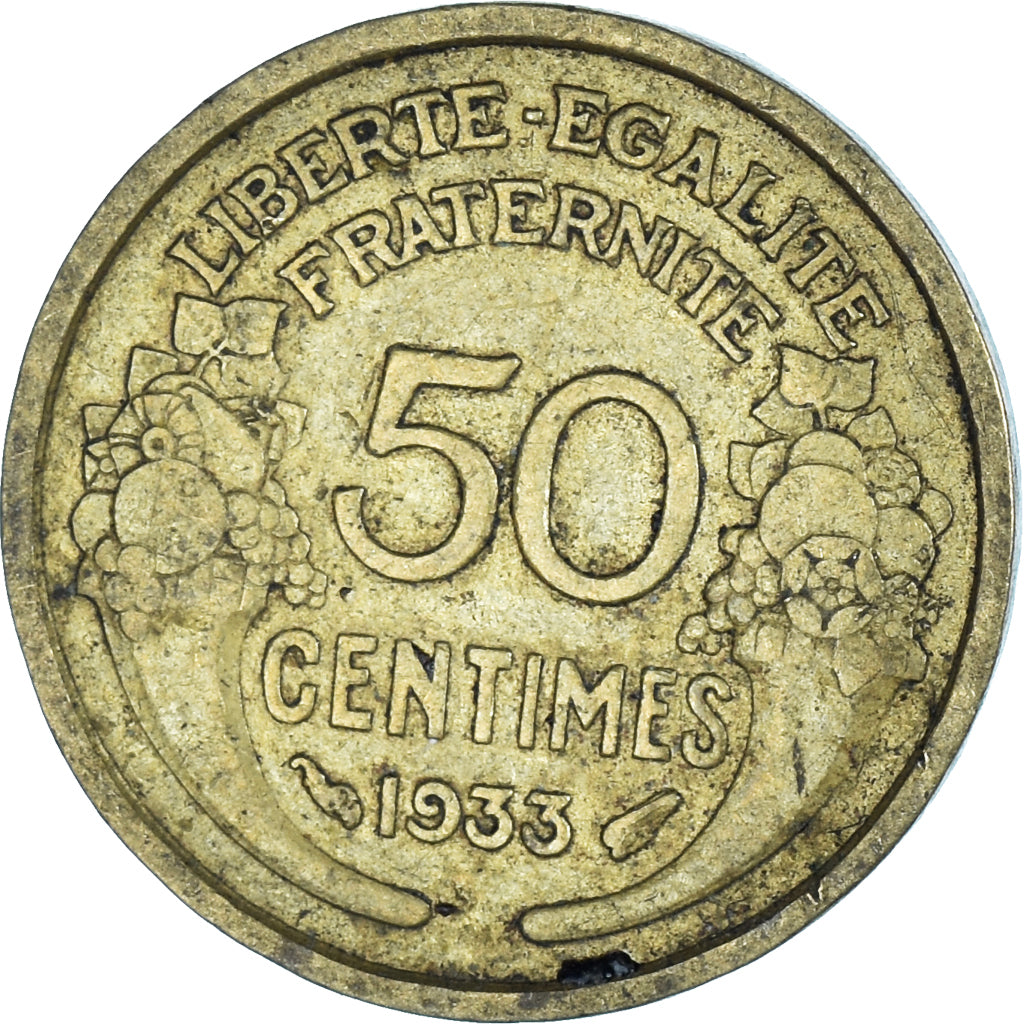 Münze, Frankreich, 50 Centimes, 1933