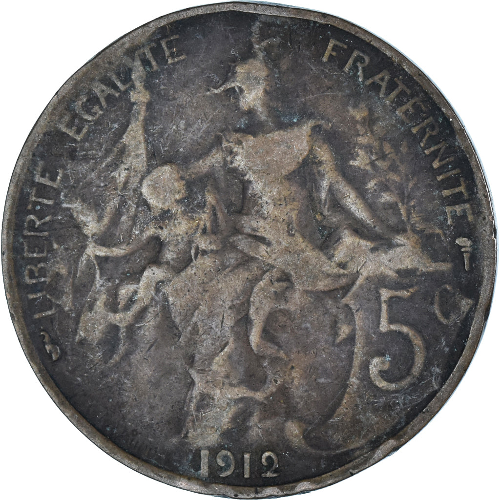 Moneda, Francia, 5 Centimes, 1912