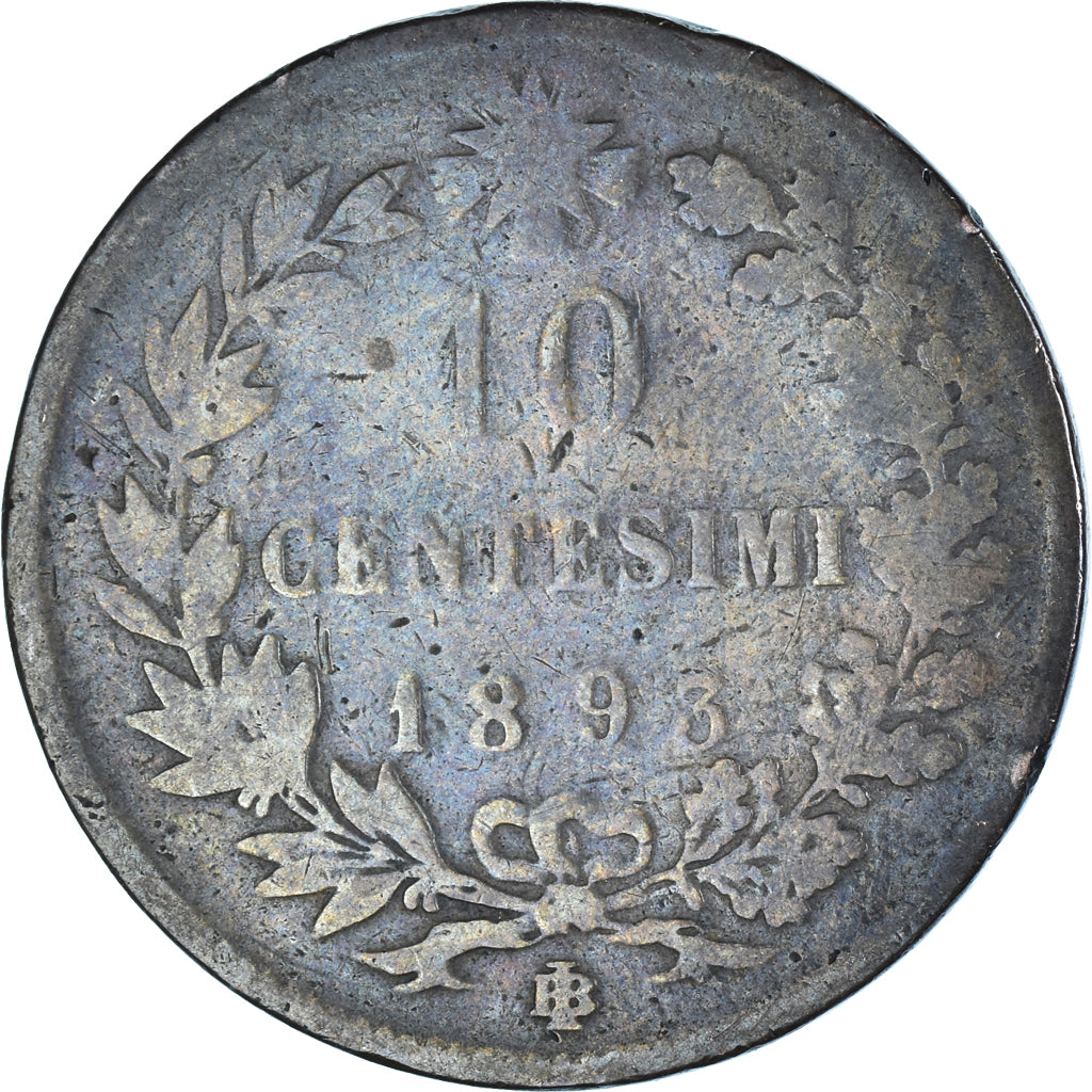 Moneda, Italia, 10 Centesimi, 1893