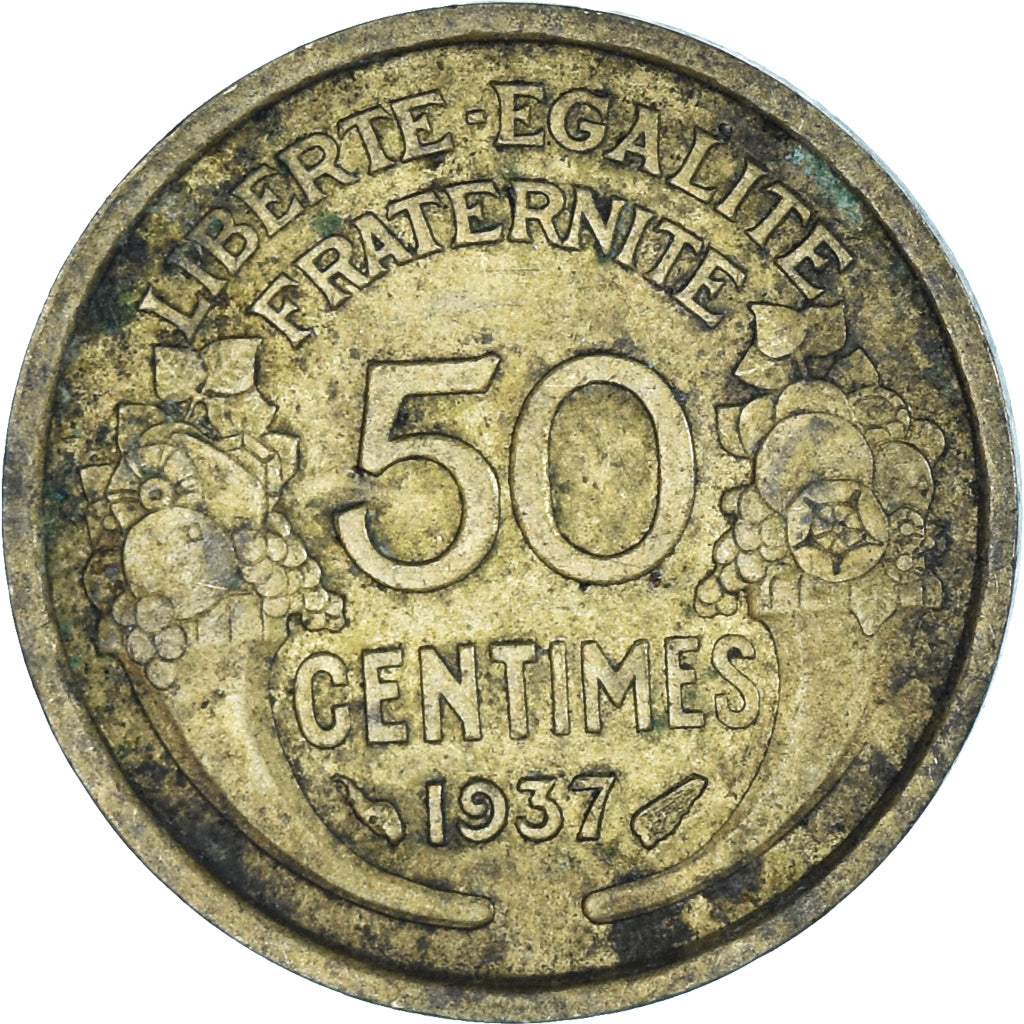 Moneta, Francja, 50 Centimes, 1937