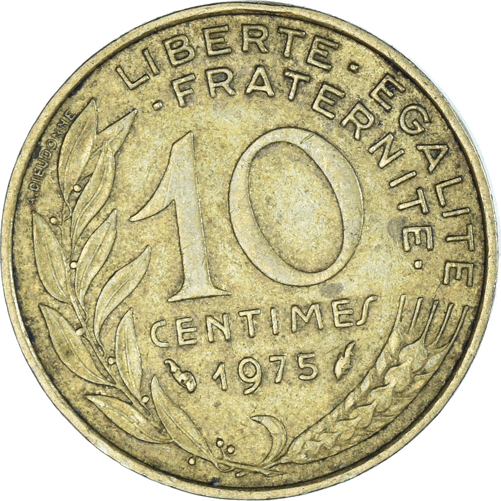 Coin, France, 10 Centimes, 1975