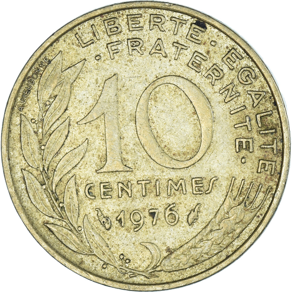Coin, France, 10 Centimes, 1976