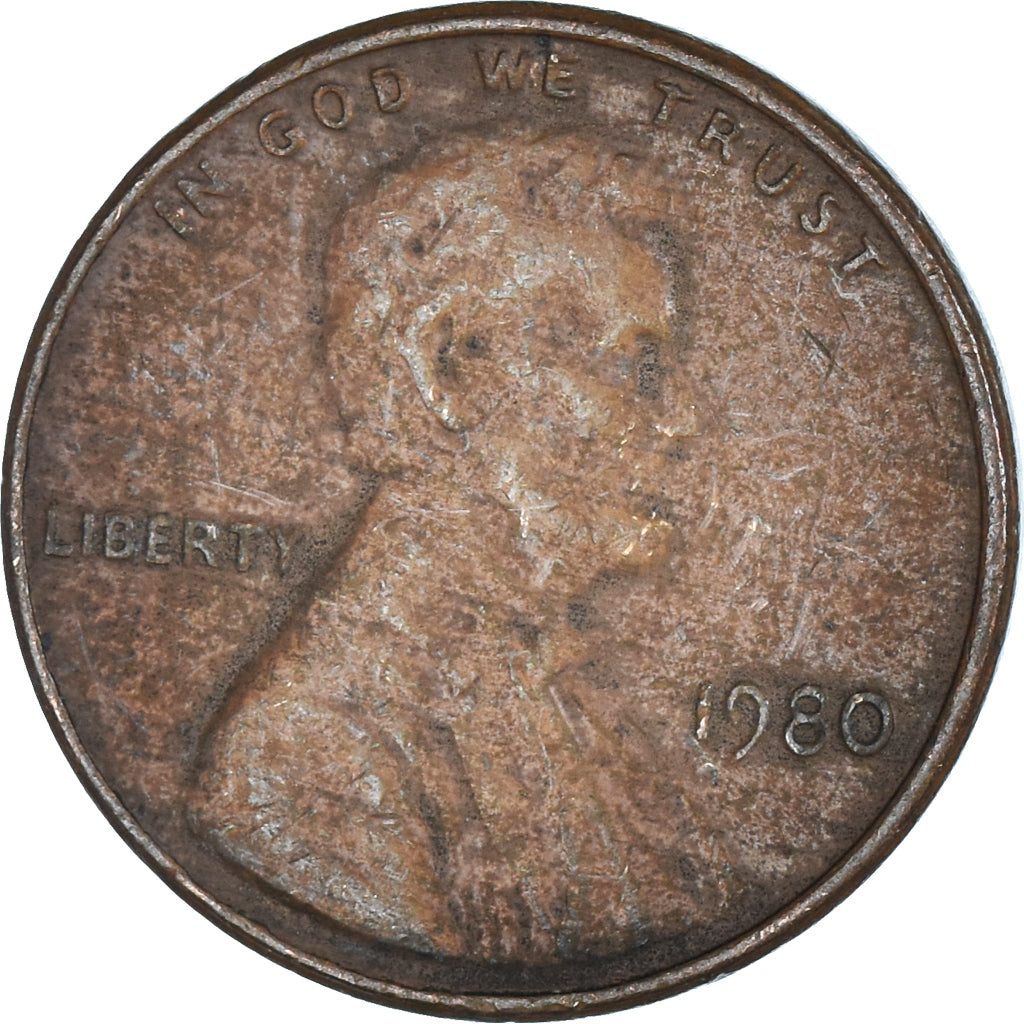 Coin, United States, Cent, 1980