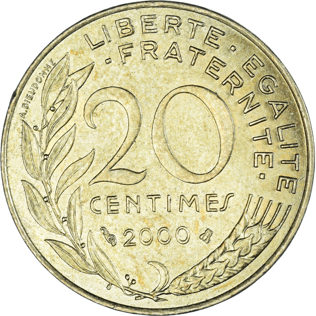 Coin, France, 20 Centimes, 2000