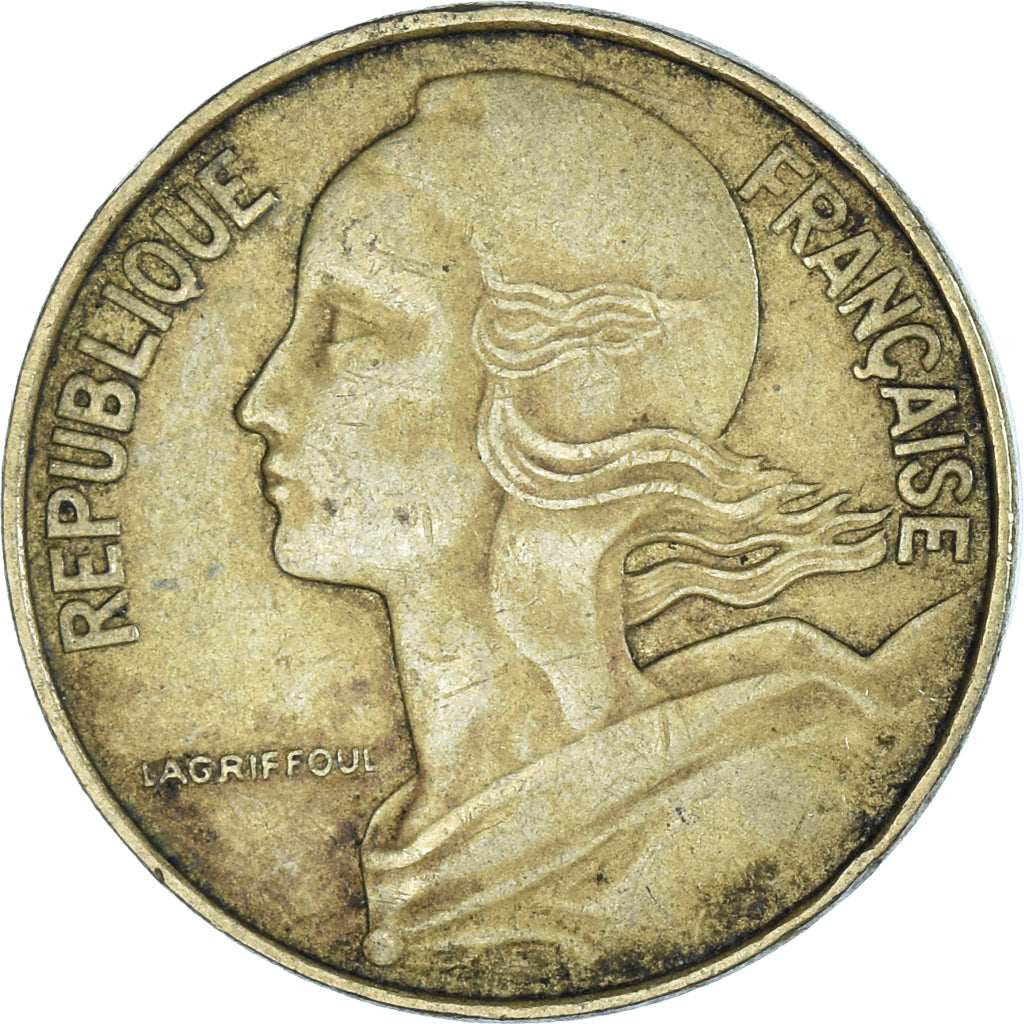 Coin, France, 10 Centimes, 1975