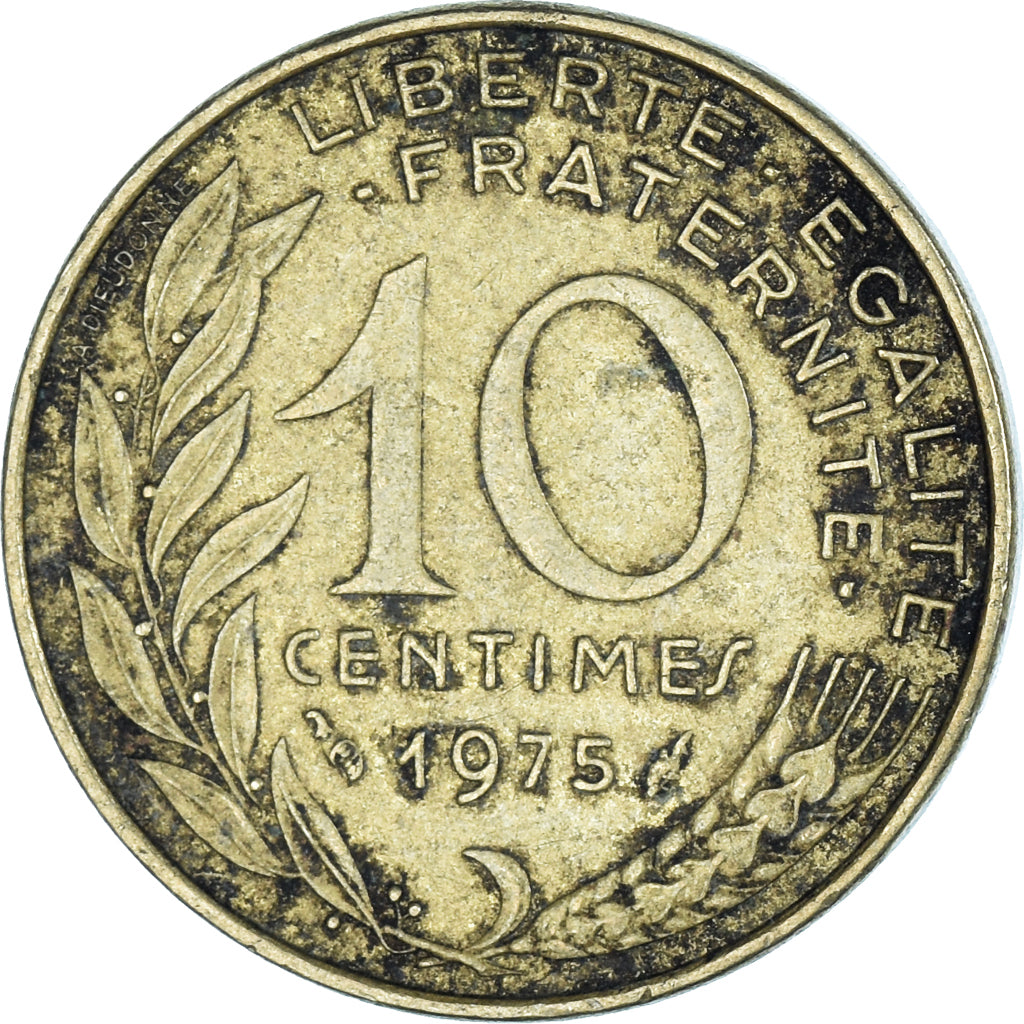 Coin, France, 10 Centimes, 1975