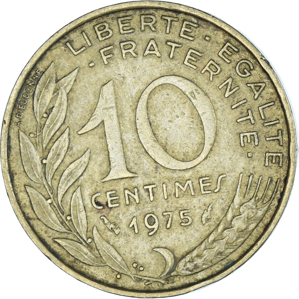 Moneta, Francia, 10 Centimes, 1975
