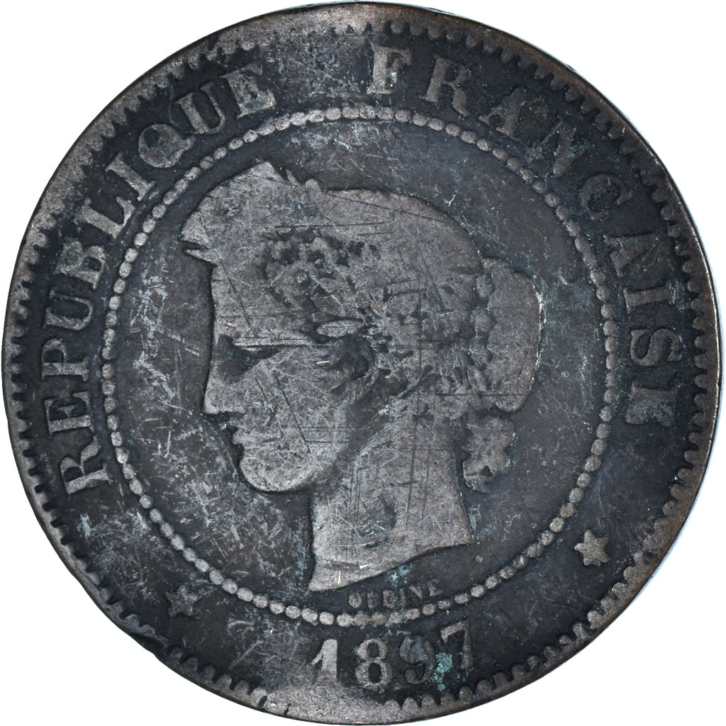 Moneta, Francja, 5 Centimes, 1897