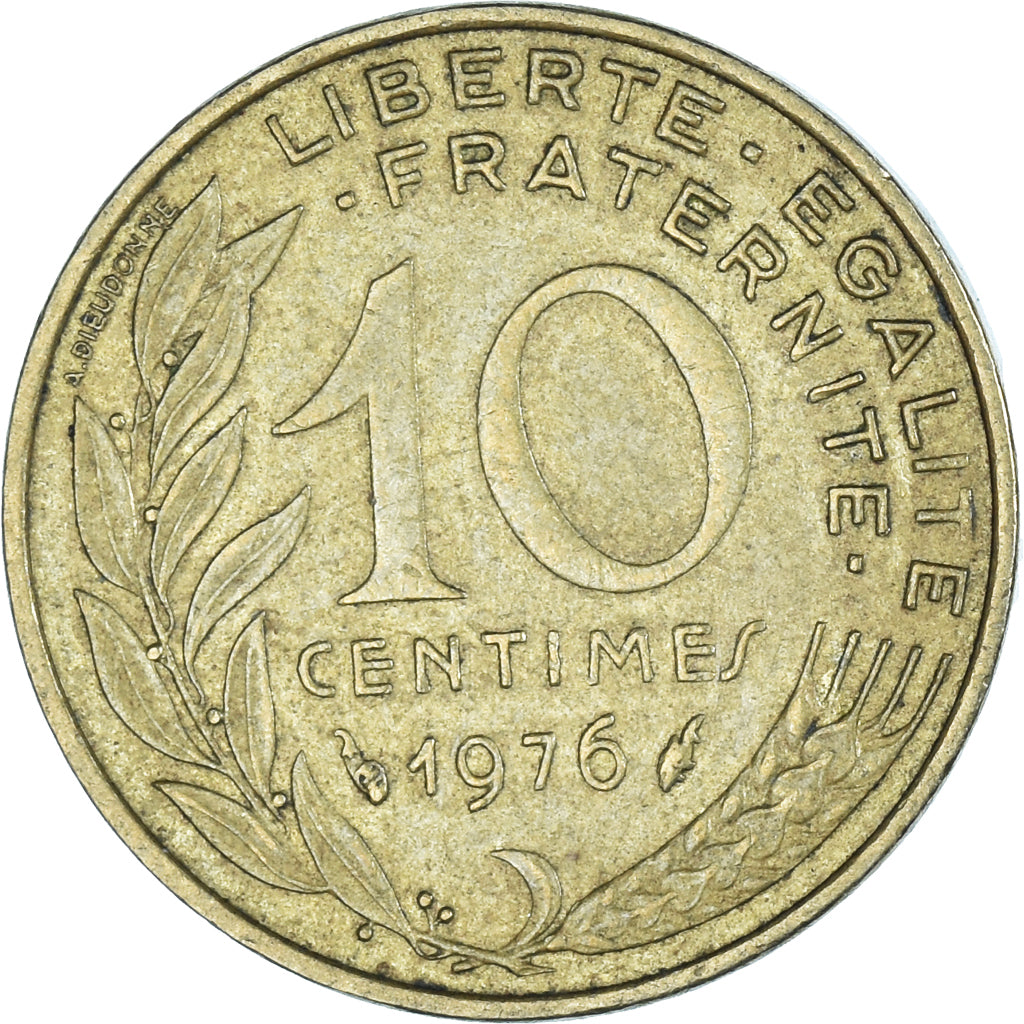 Coin, France, 10 Centimes, 1976