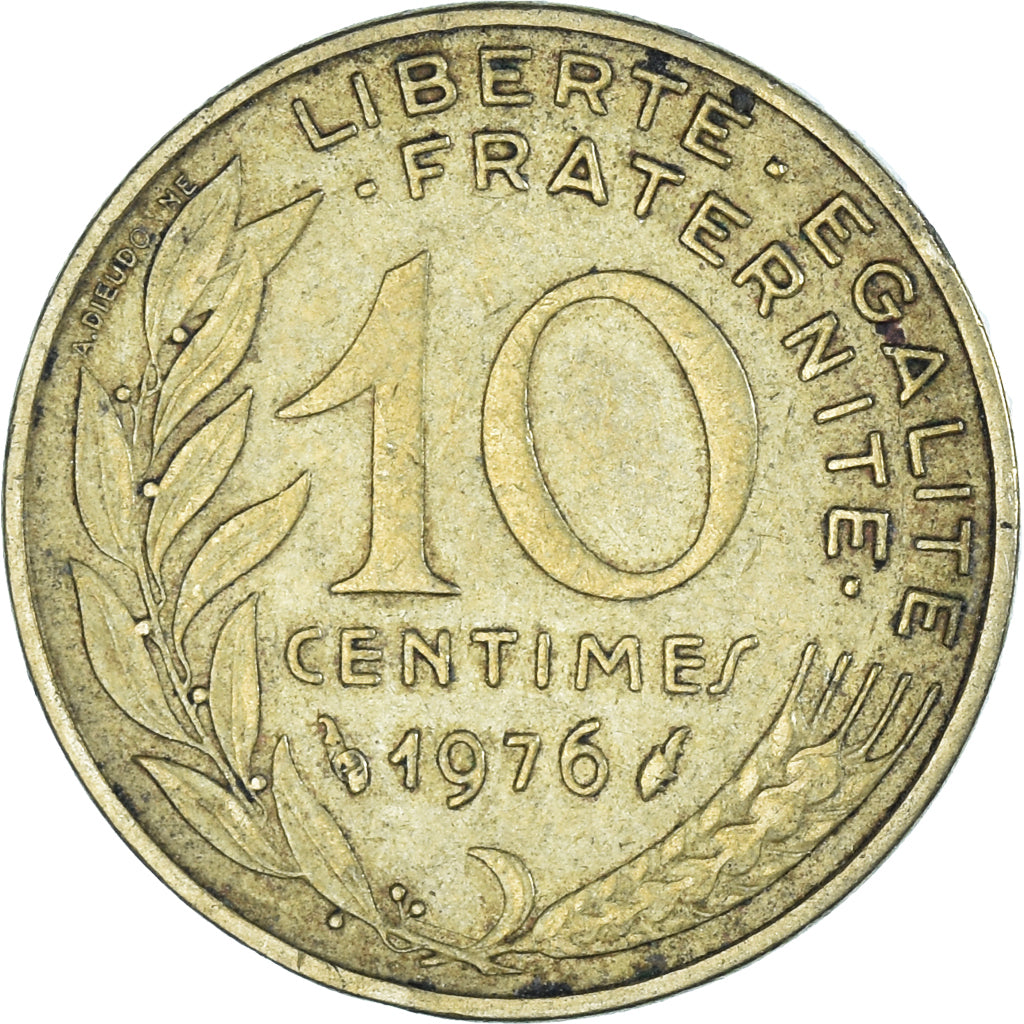 Coin, France, 10 Centimes, 1976
