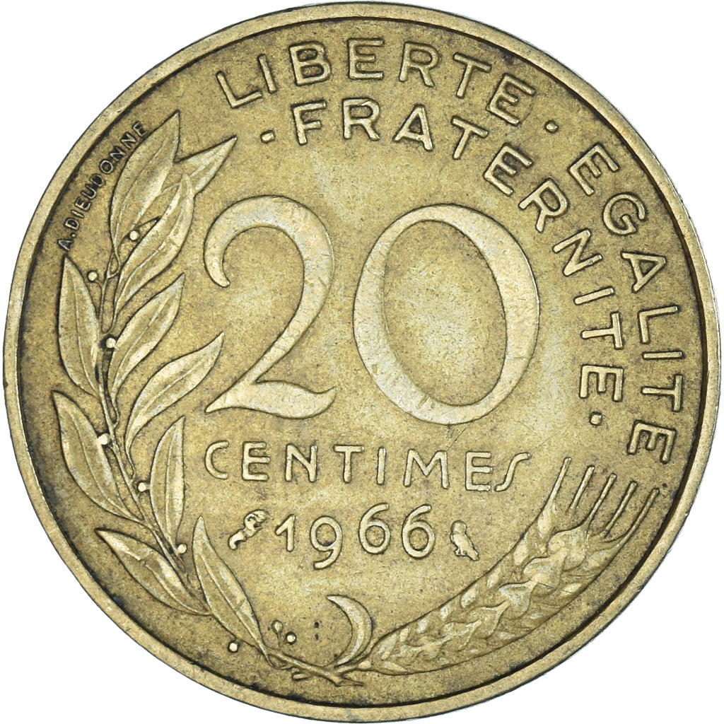 Moneta, Francia, 20 Centimes, 1966