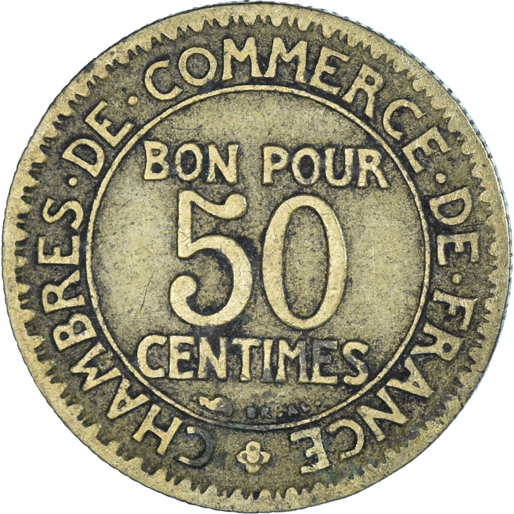 Moeda, França, 50 Centimes, 1922