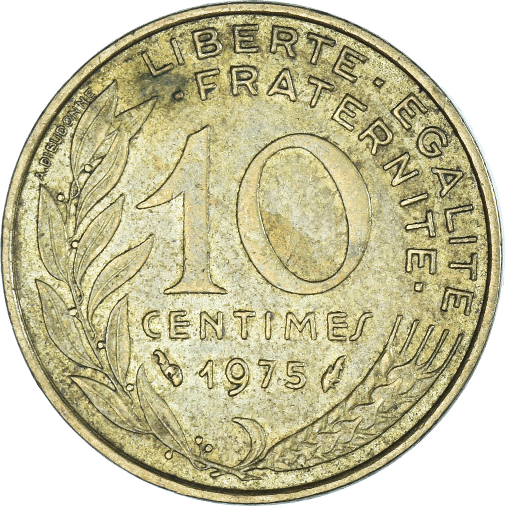Coin, France, 10 Centimes, 1975