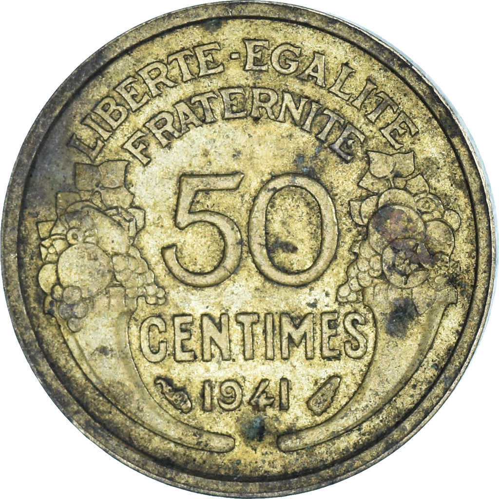 Moeda, França, 50 Centimes, 1941