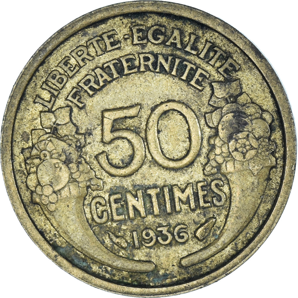 Moneta, Francia, 50 Centimes, 1936